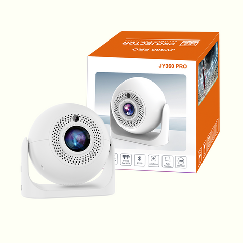 APEC 360 Home Projector 4K hard decoding WIFI BT up to 100 inch - Retail & Event Display - ports, accessories or control detail