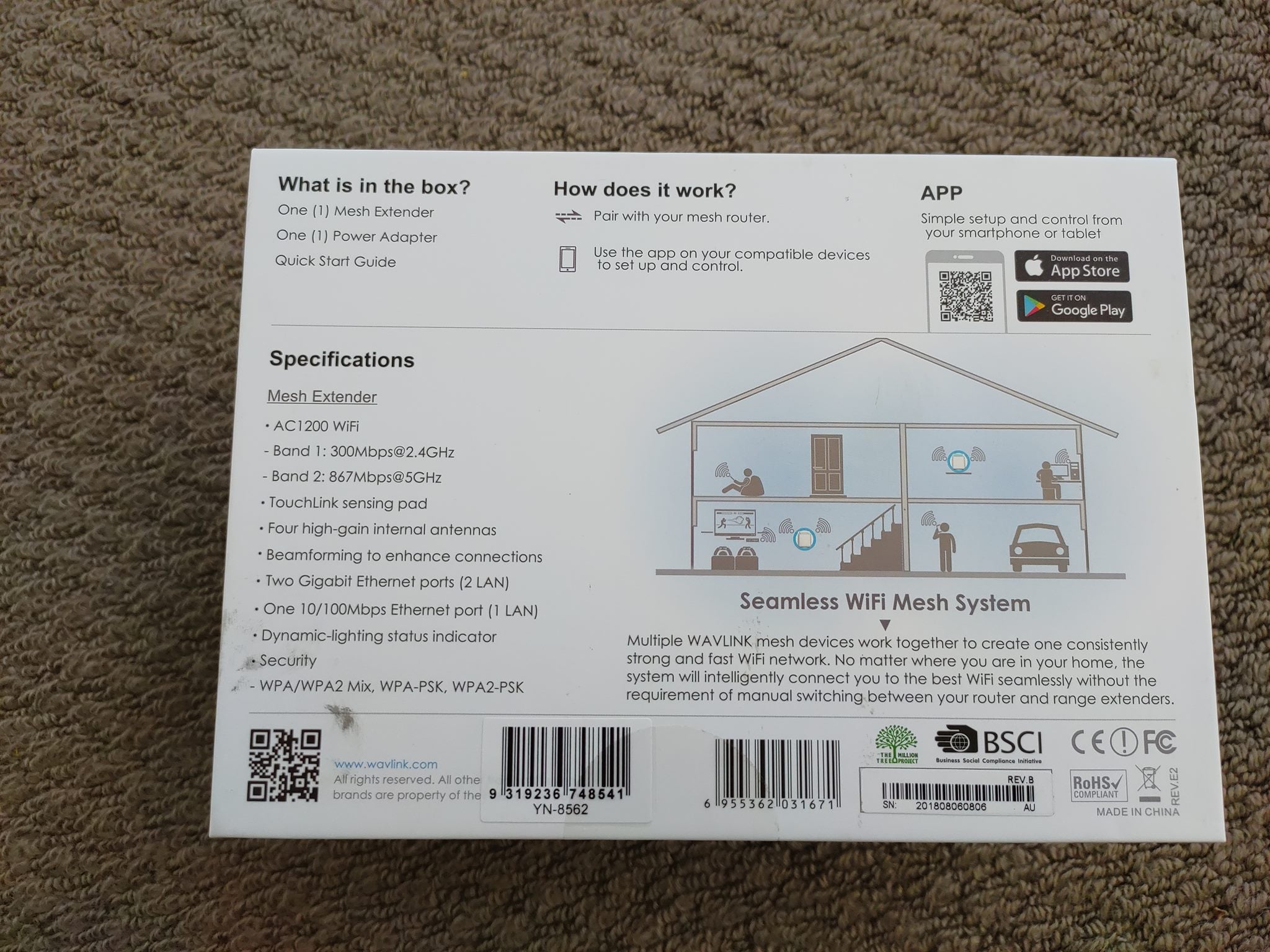 WAVLINK AC1200 Mesh Extender Satellite Module YN-8562 - 1 Pack - additional detail photo 4