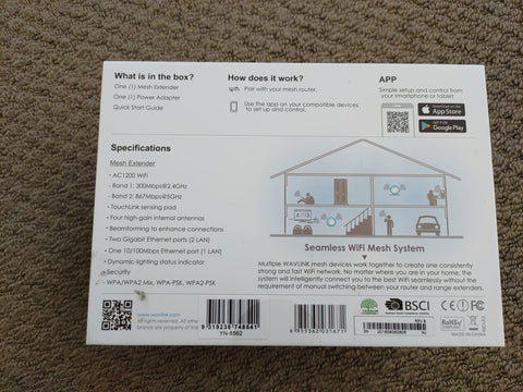 WAVLINK AC1200 Mesh Extender Satellite Module YN-8562 - 1 Pack - additional detail photo 4