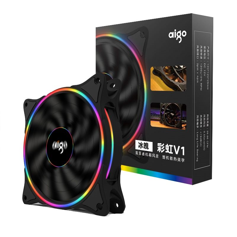 120mm 12V RGB PC Case Fan with 4-Pin Connector - main fan or cooler view