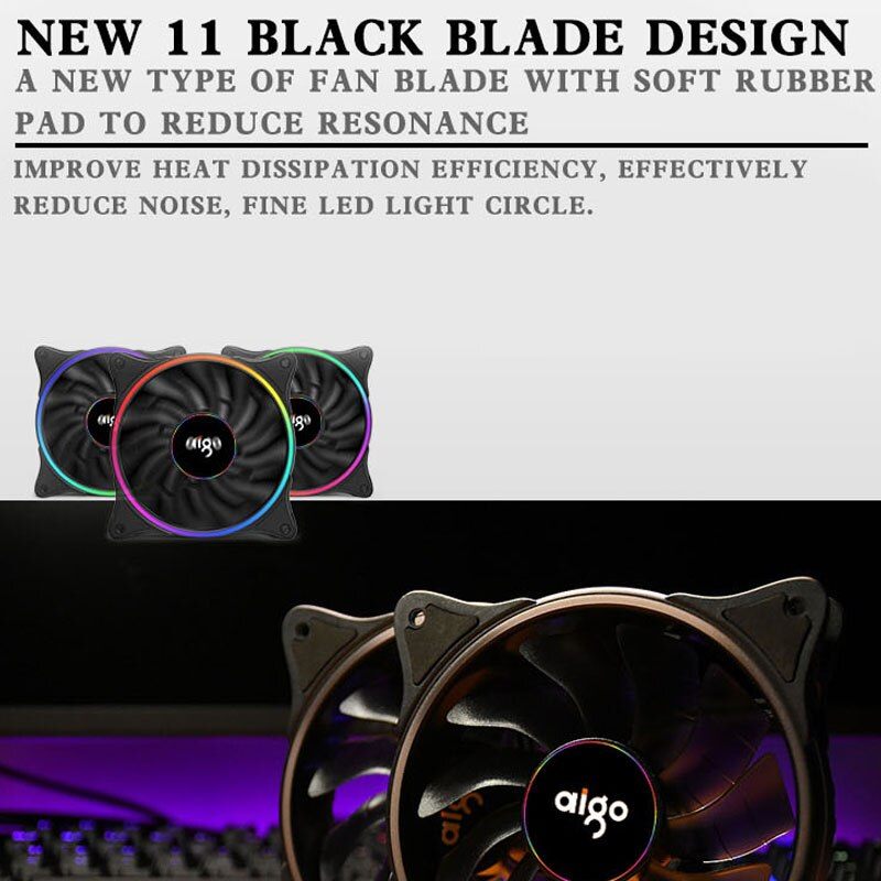 120mm 12V RGB PC Case Fan with 4-Pin Connector - mounting detail