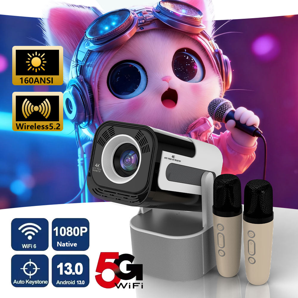 APEC KTV Karaoke Home Theater Projector Up To 130 inch - Retail & Event Display - main product or real effect view