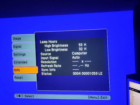 Projector Epson EMP-S5 For Home Use Projectors - Retail & Event Display - ports, accessories or control detail