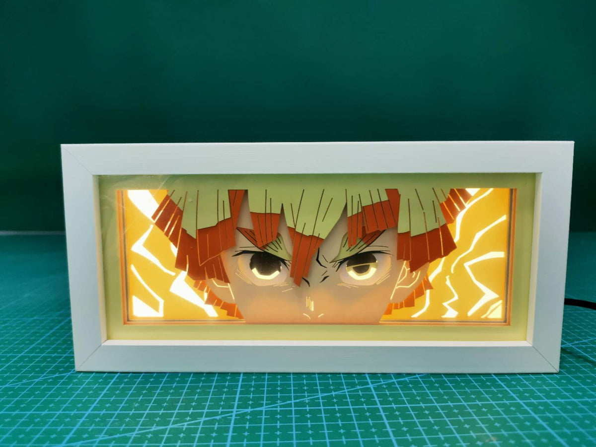 Anime-Style Night Light - Yellow Lightning Character Pattern - main product photo