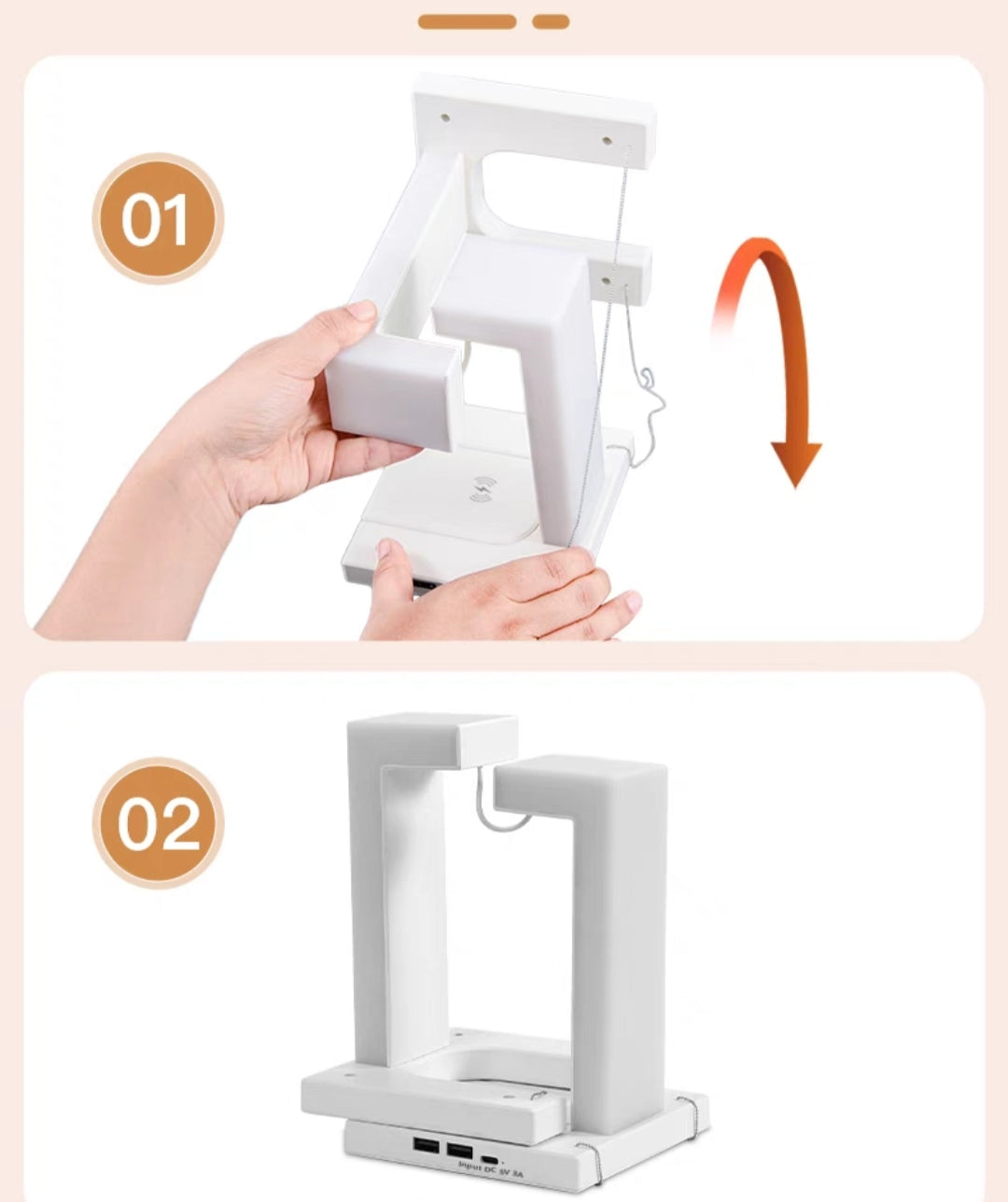 Tensegrity Wireless Charger With Desk Lamp - additional detail photo 8