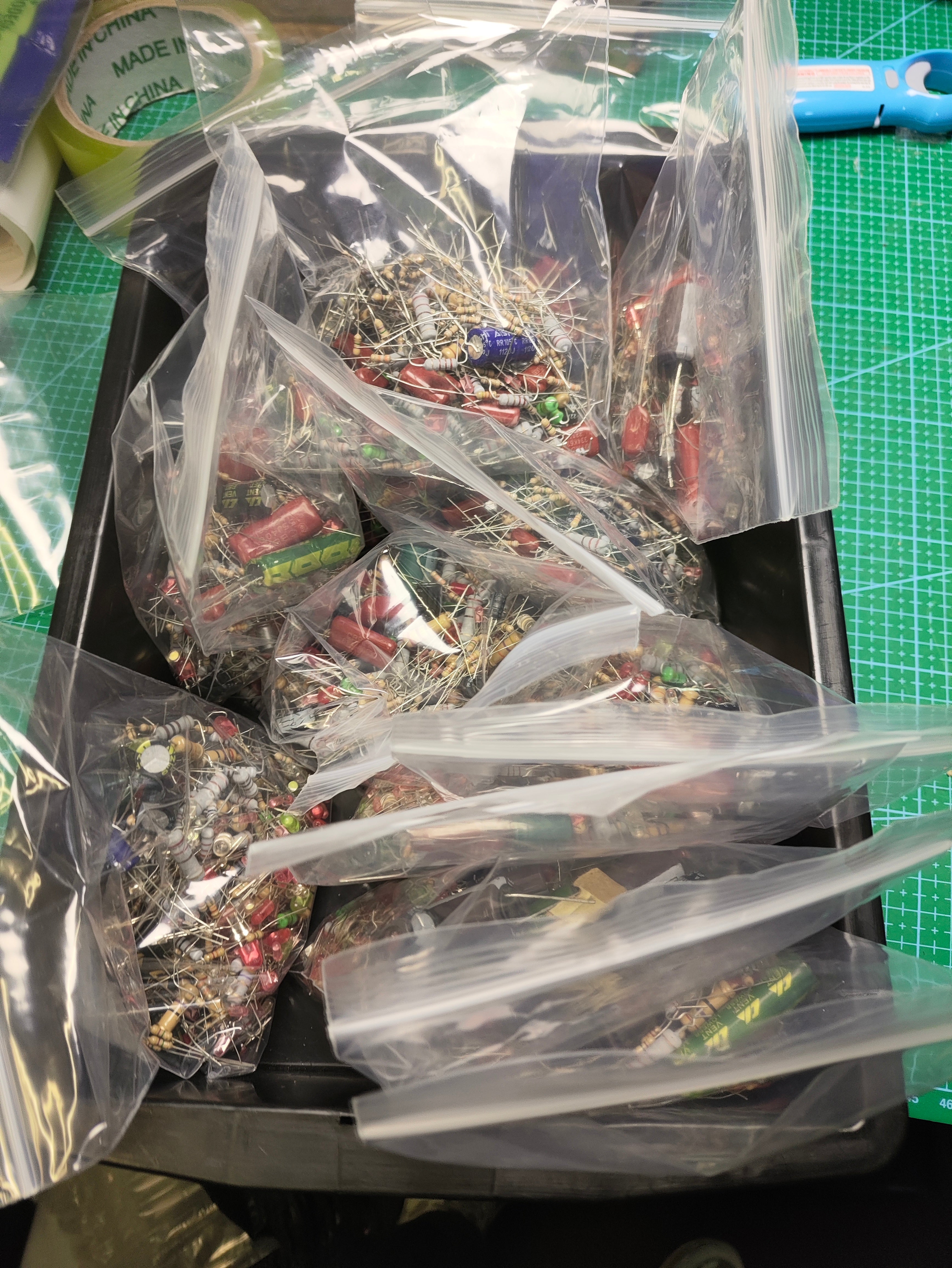 AEPC Mixed Through-Hole Components Grab Bag (Approx. 100g) - detail photo
