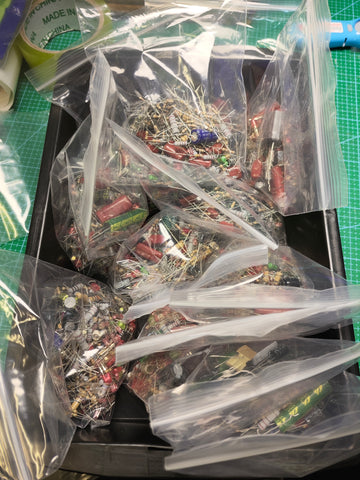 AEPC Mixed Through-Hole Components Grab Bag (Approx. 100g) - included item or label detail