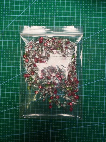 AEPC 50g Mixed LEDs Grab Bag (Through-Hole, Various Colours) - included item or label detail