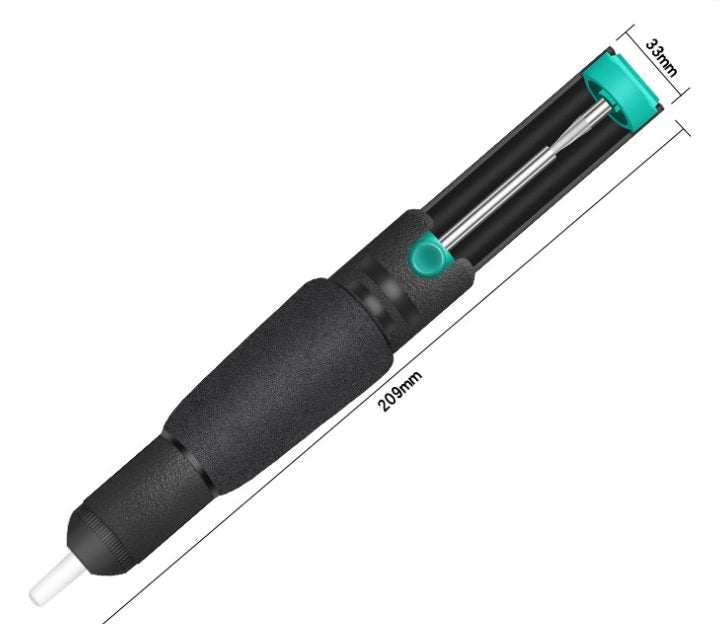 Manual Solder Sucker - Double-Ring Anti-Slip Aluminium Desoldering Pump - Electronics Repair Essential - packaging proof