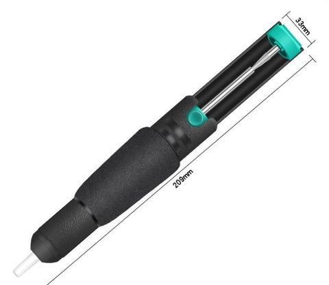 Manual Solder Sucker - Double-Ring Anti-Slip Aluminium Desoldering Pump - Electronics Repair Essential - packaging proof