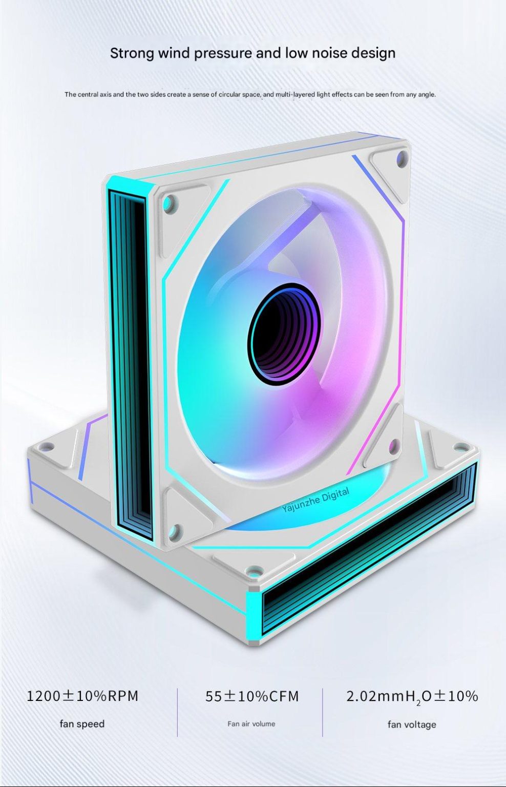 AEPC O3 PRO ARGB 120mm Infinity Mirror Fan - main fan or cooler view