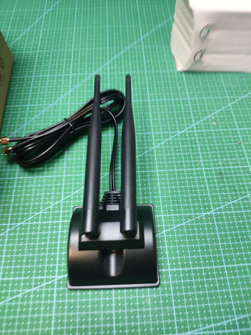 AEPC Dual RP-SMA WiFi Extension Antenna Stand - box, label or specification detail