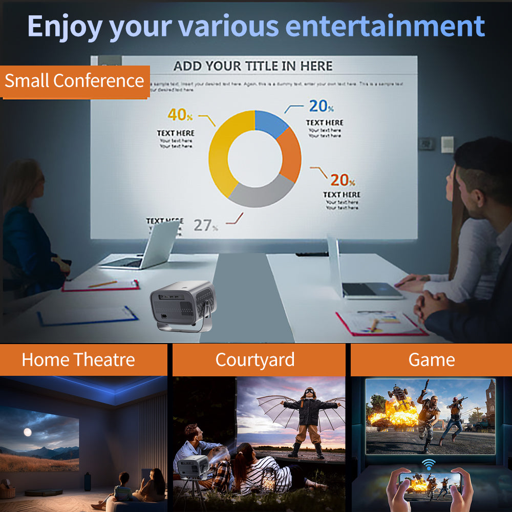 APEC A10 PLUS Home Projector 4K hard decoding WIFI BT up to 130 inch - Retail & Event Display - additional detail photo 5