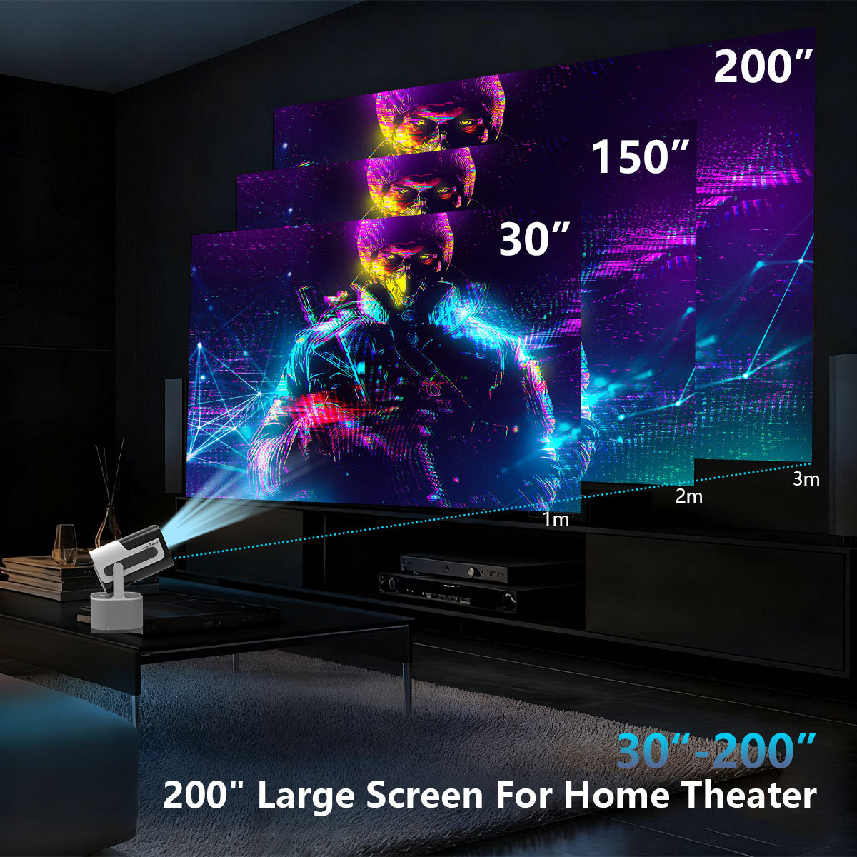 APEC KTV Karaoke Home Theater Projector Up To 130 inch - Retail & Event Display - additional detail photo 6