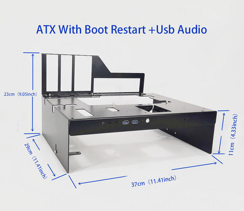 Repair PC Test bench Open Frame With USB 3.0 power button Audio - main part view