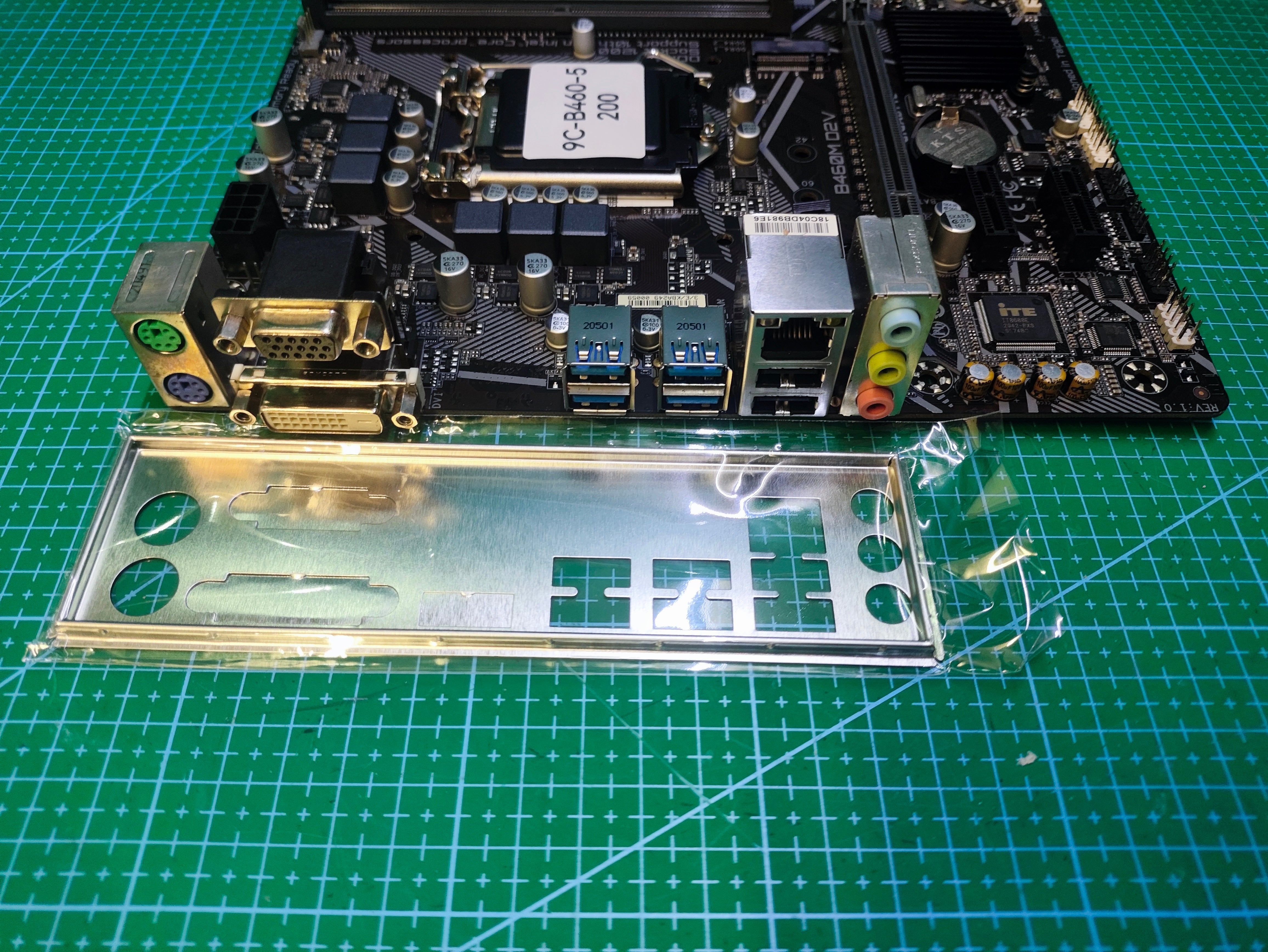 GIGABYTE B460 Motherboard LGA 1200 Intel 10th 11th Gen - Refurbished 90-Day Warranty - rear ports and connector detail