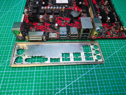 ASUS B450 Motherboard AMD Ryzen AM4 Socket / A520 B350 A320 - Tested Refurbished Board - rear ports and connector detail