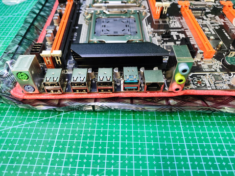 X79 Dual CPU Motherboard LGA2011 DDR3 ECC for E5 / V2 CPUs - Tested Refurbished Board - socket and slot detail