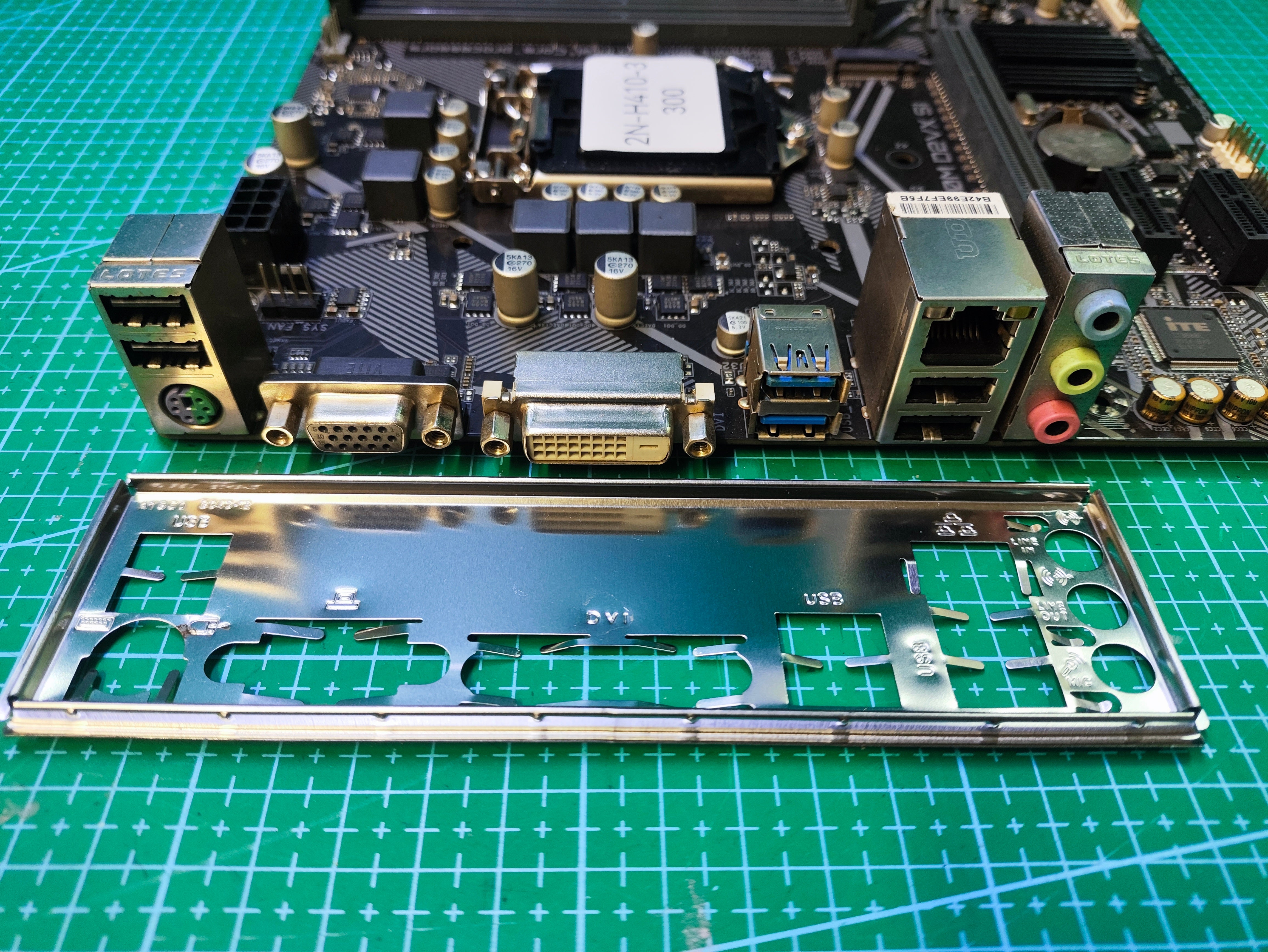 GIGABYTE H410 Motherboard LGA 1200 Intel 10th 11th Gen - Refurbished 90-Day Warranty - rear ports and connector detail