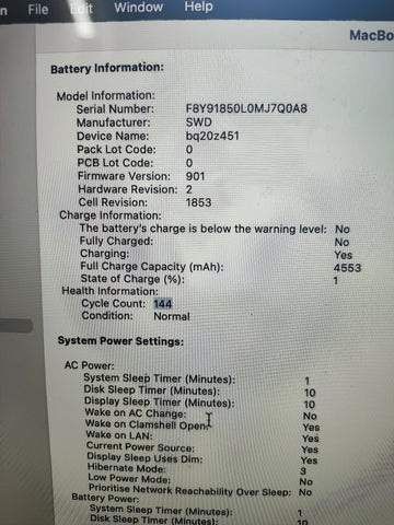 MacBook Pro 13 inch 2019 256GB 8GB RAM Silver A1989 - Used - additional detail photo 7