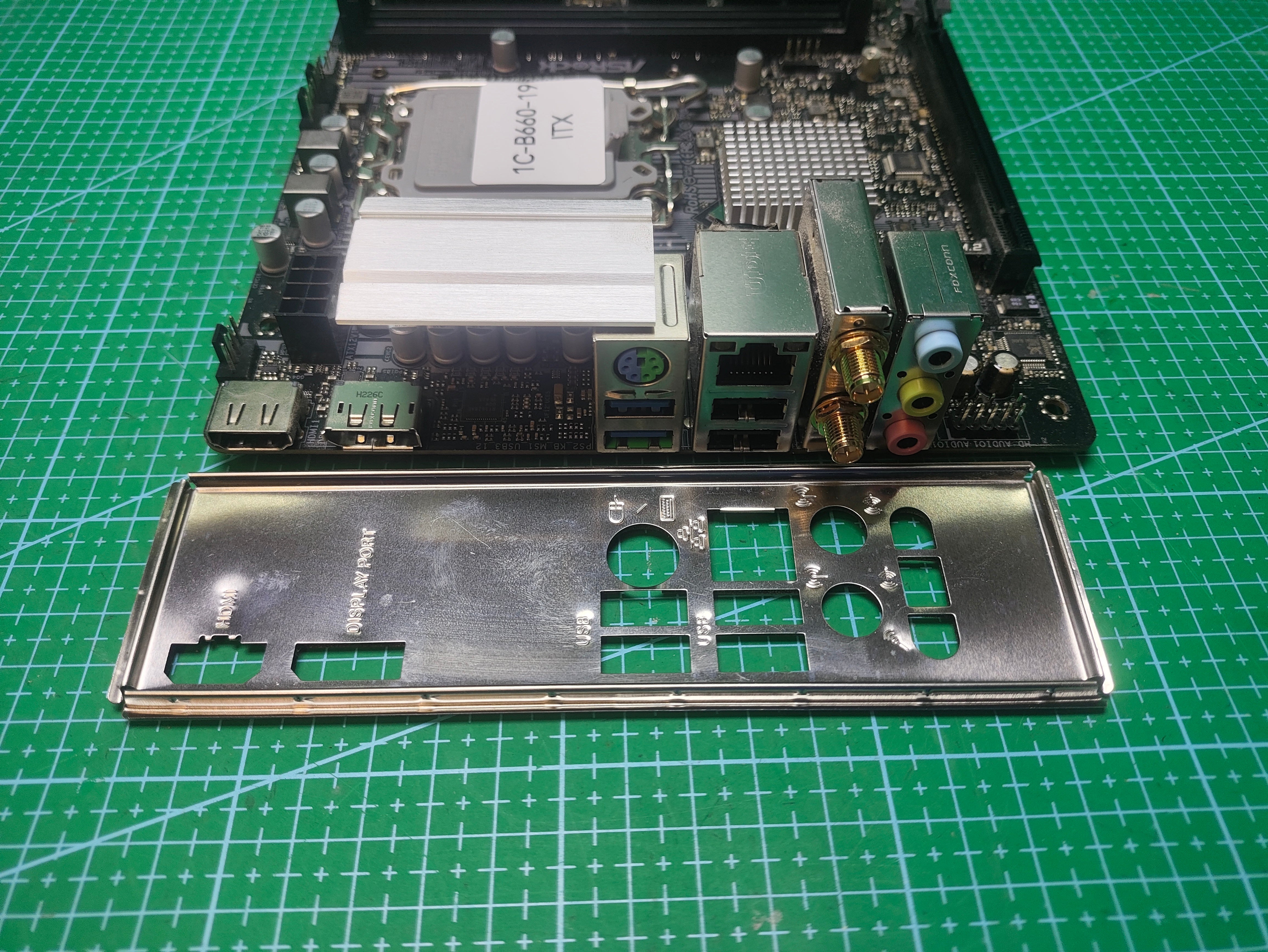 ASRock B660 Motherboard LGA 1700 Intel 12th 13th 14th Gen - Refurbished 90-Day Warranty - rear ports and connector detail