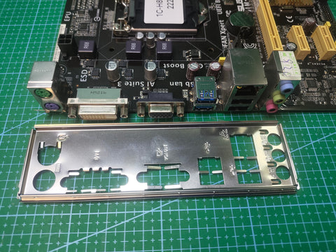 ASUS H81 Motherboard LGA 1150 Intel 4th 5th Gen - Refurbished 90-Day Warranty - rear ports and connector detail