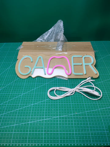 GAMER LED Neon Sign - Dimmable, USB Powered - additional detail photo 4