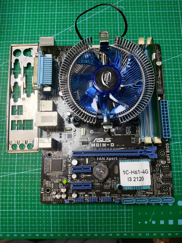 ASUS H61M-D + Intel i3-2120 + 4GB DDR3 RAM Bundle - main part view
