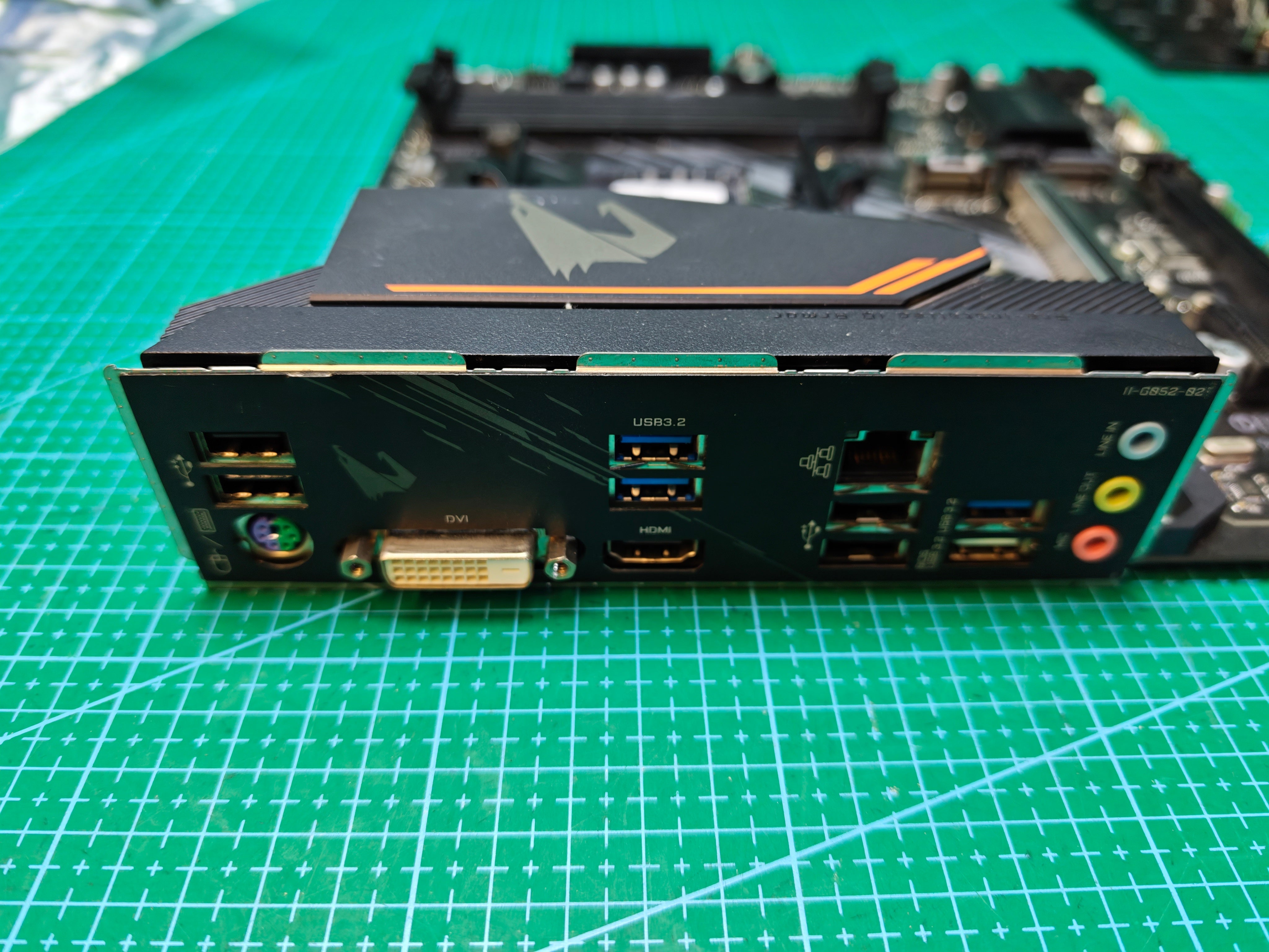 Gigabyte B550 Motherboard AMD Ryzen AM4 Socket / A520 B450 A320 - Tested Refurbished Board - rear ports and connector detail