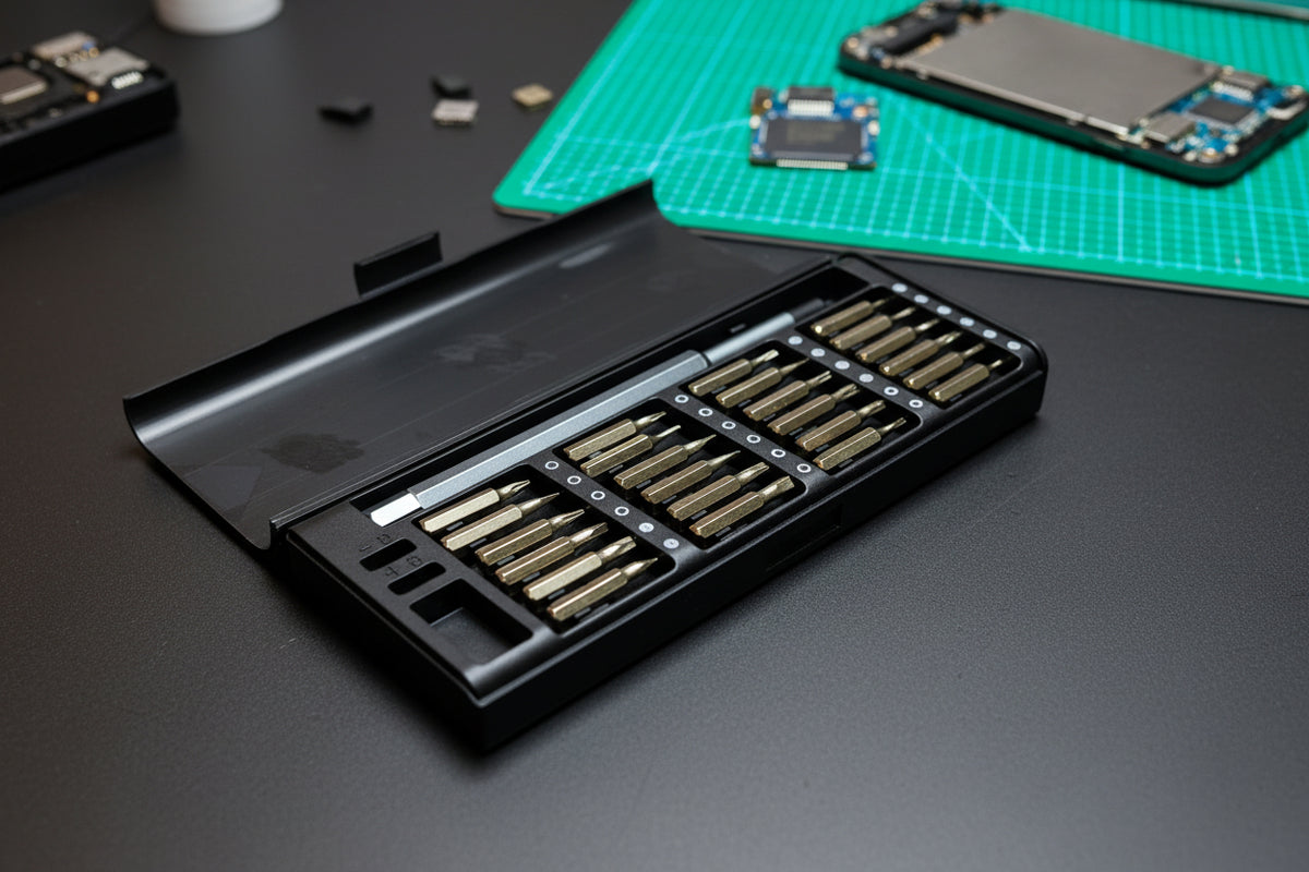 24-in-1 Precision Screwdriver Set PC Phone Repair - Electronics Repair Essential - open kit or main tool view