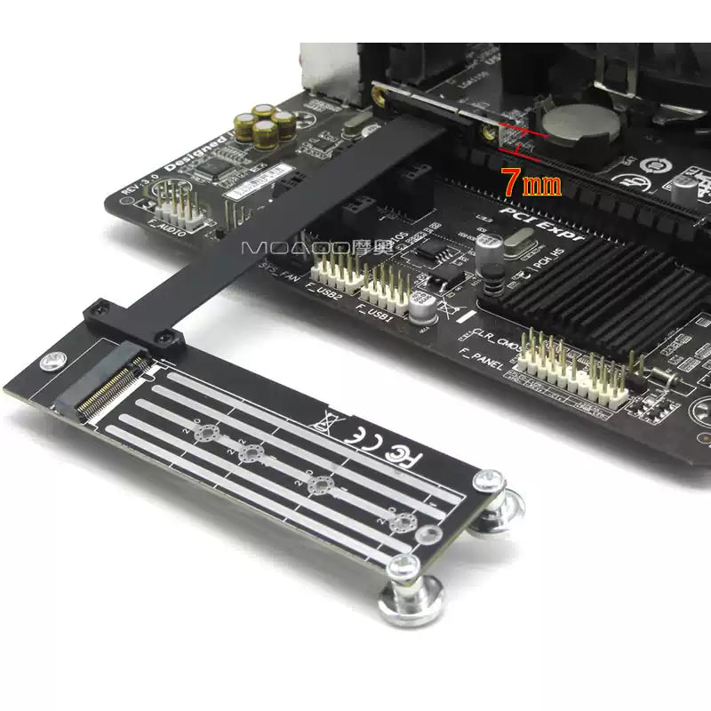 PCIe x1 to M.2 NVMe SSD Adapter Cable - PCIe 3.0 (20cm) - additional detail photo 4
