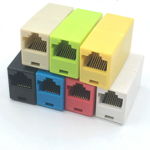 RJ45 Inline Coupler - Straight-Through Ethernet Cable Extension Connector (White) - main unit or kit view