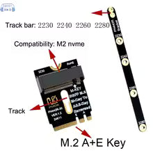 M.2 Wifi slot to NVMe M-Key SSD Adapter PCIe 4.0 - additional detail photo 4