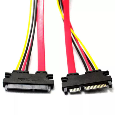 22-Pin SATA Male to Female Cable - connector detail